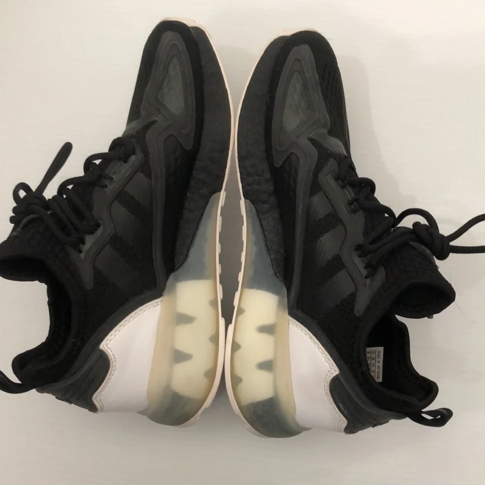 ADIDAS Zx 2K CORE BLACK WHITE RUNNING SNEAKERS MENS-BOYS SIZE 6